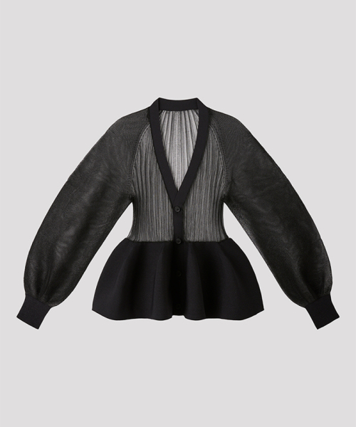 POTTERY LUCENT GLITTER PUFF SLEEVE CARDIGAN(F261A171)｜阪急百貨店