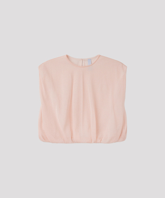 OVERWRAPPED TC LUCENT CROPPED SLEEVELESS TOP