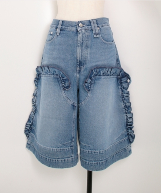 RUFFLE FRILL BOARD SHORTS
