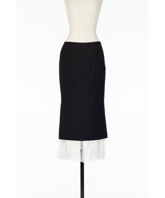 PLEATED PANELED SKIRT