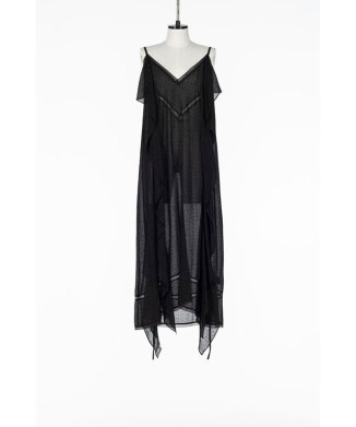 LACE JACQUARD CAMI DRESS