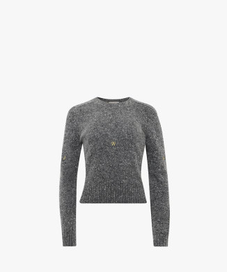 SLEEVE EMBROIDERED CREW NECK JUMPER