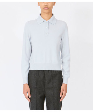 ポロ ニットトップ