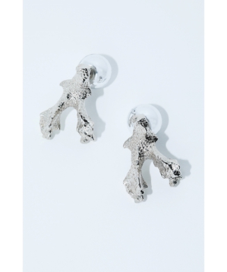 Coral motif pierced earrings