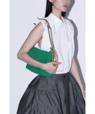 Knit shoulder bag