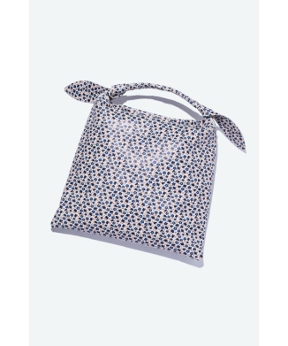 Leather ribbon bag big print