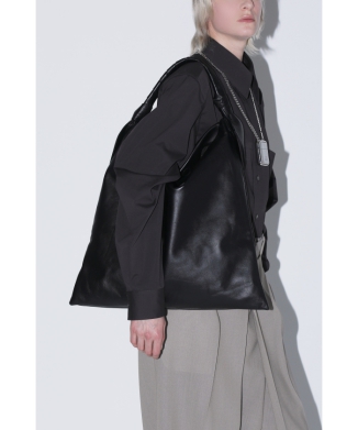 Leather ribbon bag big