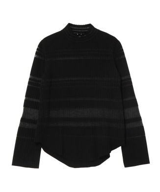 COLOR BLOCK PLEATS KNIT