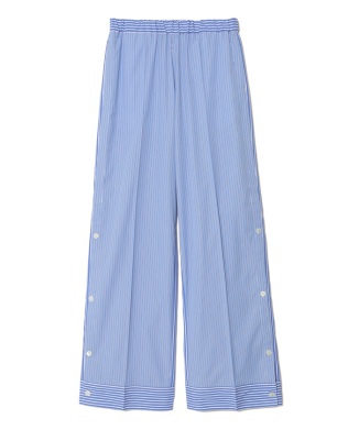 ポリエステル混コットンワイドパンツ