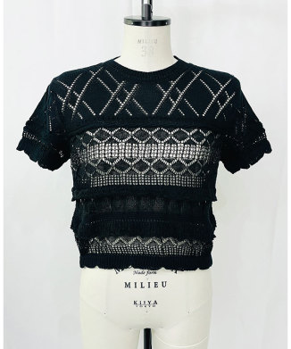 crazy short knit basque