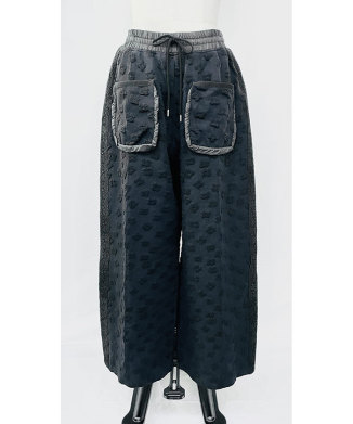 lame blossom knit pants