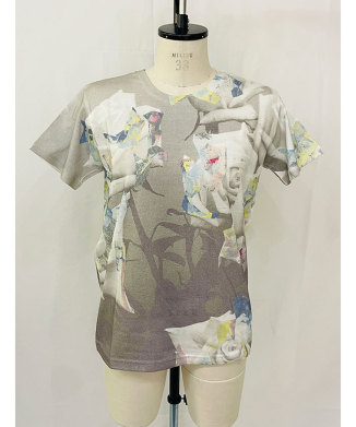 monochrome print rose T-B
