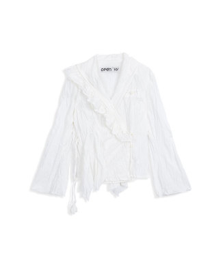 UNBALANCED RUFFLE BLOUSE
