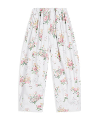 FLORAL FULL GATHER PANTS