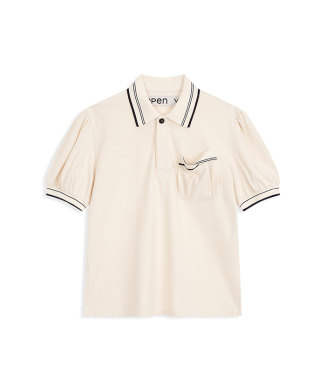 PUFFY PIQUE POLO