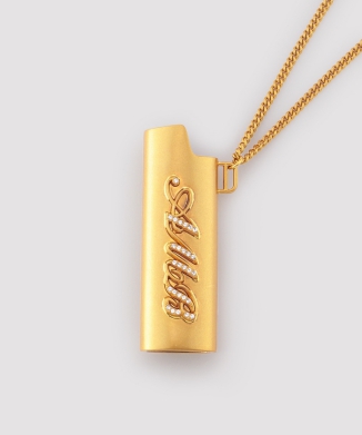 INITIAL LOGO LIGHTER CASE NECKLACE