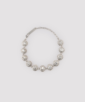 CRYSTAL FLOWER LINK BRACELET