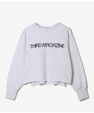 ロゴプリントボクシースウェット