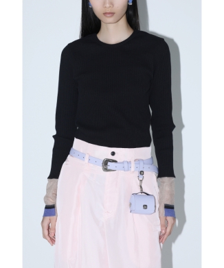 【TOGA TOO】Rib long sleeve top