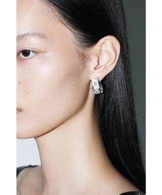【TOGA TOO】Marble motif pierced earrings