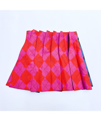ARGLYE FLIP PLEAT MINI SKIRT