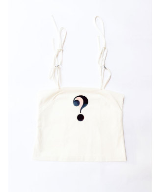 QUESTION MARK SPAGHETTI TANK