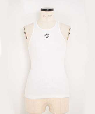 MOON LOGO RIBBED JERSEY TANK TOP