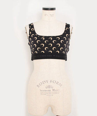 MOON PRINTED JERSEY SPORTS BRA