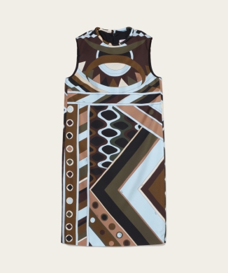 VIVARAプリントシルクドレス