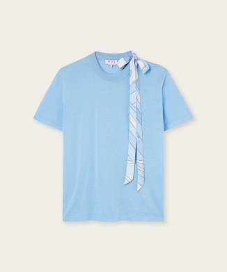 シルクディテールTシャツ