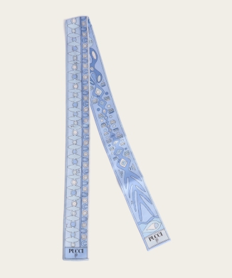 ANGOLI＆LABIRINTOプリントシルクツイルスカーフ