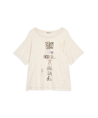 SCOOP NECK PHONETIC TEE
