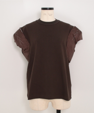 TAILORED SHOULDERS PIQUE TOP