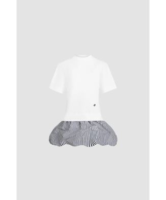COTTON MIX FAILLE DRESS
