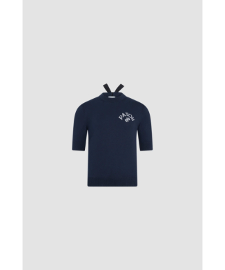 COTTON SHORT SLEEVE SWEATER