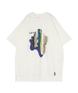 TIE-DYE STRIPE PRINT T-SH