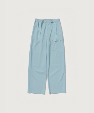 WOOL HERRINGBONE CARGO PANTS