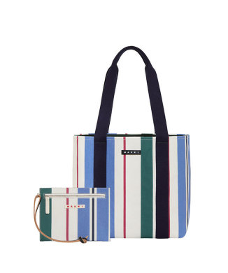 Stripe Canvas Tote Large