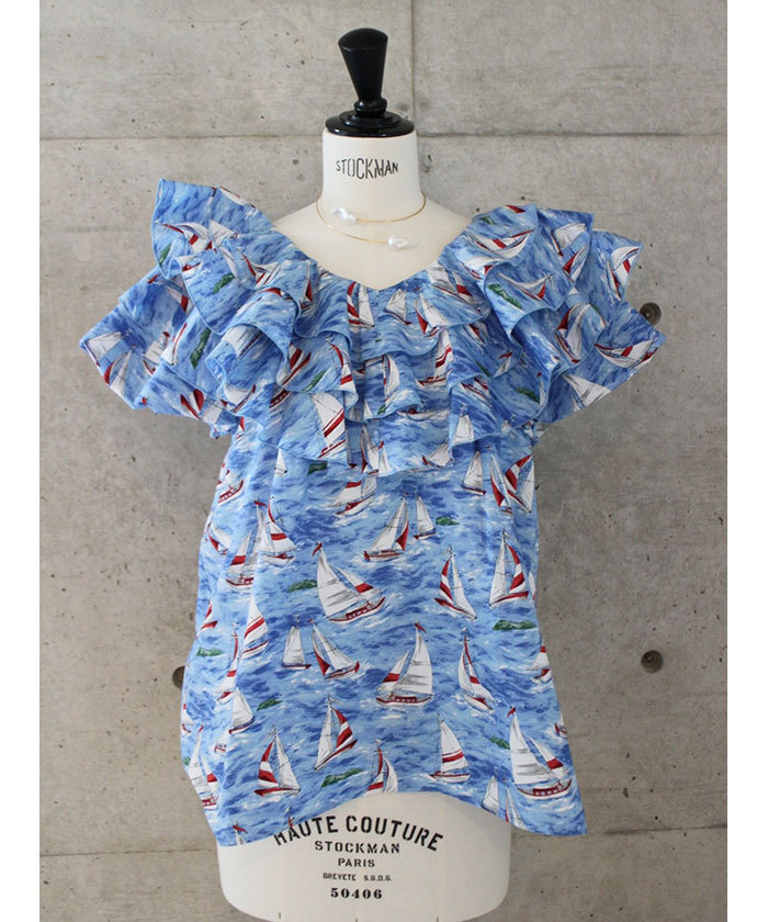 jnhearts ヨット柄　フリルトップス 7月1日以降お届け予定］Frill blouse(F266A012)｜阪急百貨店公式通販