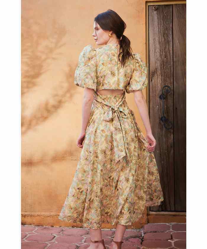カシュクールフラワープリントドレス(F266B003)｜阪急百貨店公式通販