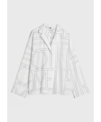 Monogram cotton-blend pj top