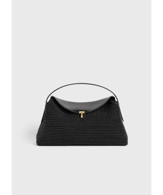 T-Lock woven-leather top handle
