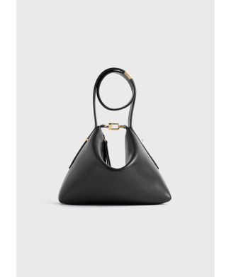 Bevel leather wristlet