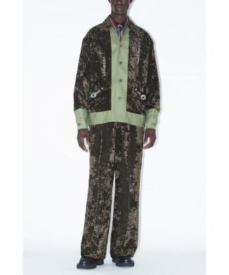 Crushed velvet blouson