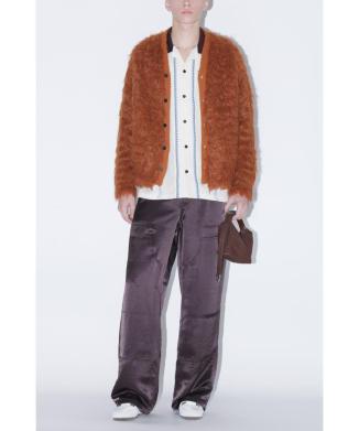 Shaggy knit cardigan