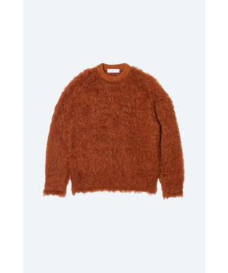 Shaggy knit pullover
