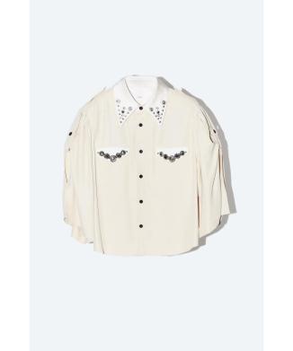 Rayon silk twill shirt