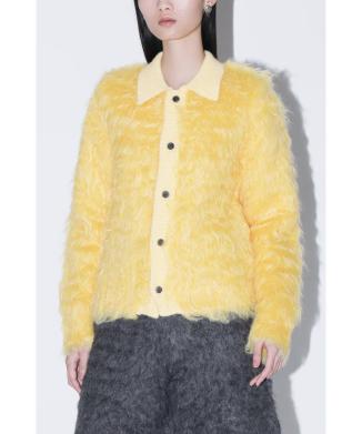 Shaggy knit cardigan