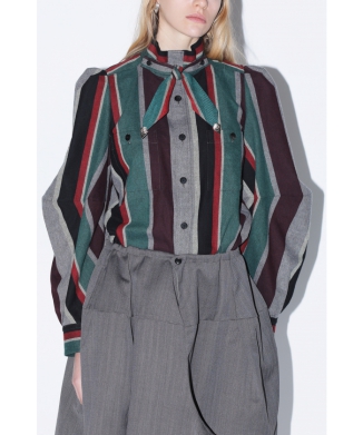 Flannel striped shirt