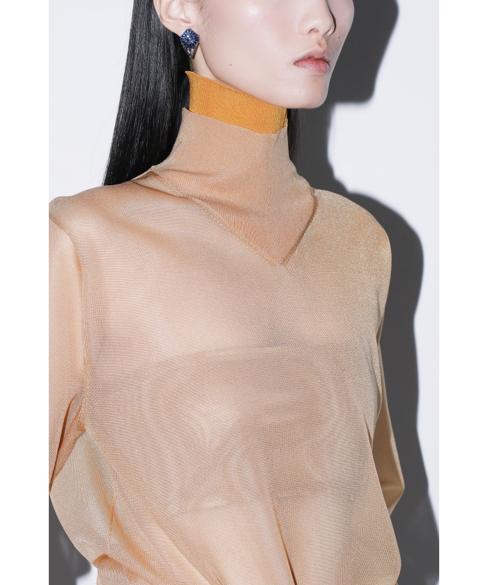 トップス torinokaraage Sheer knit high neck top(F267R005)｜阪急百貨店公式通販サイト｜阪急